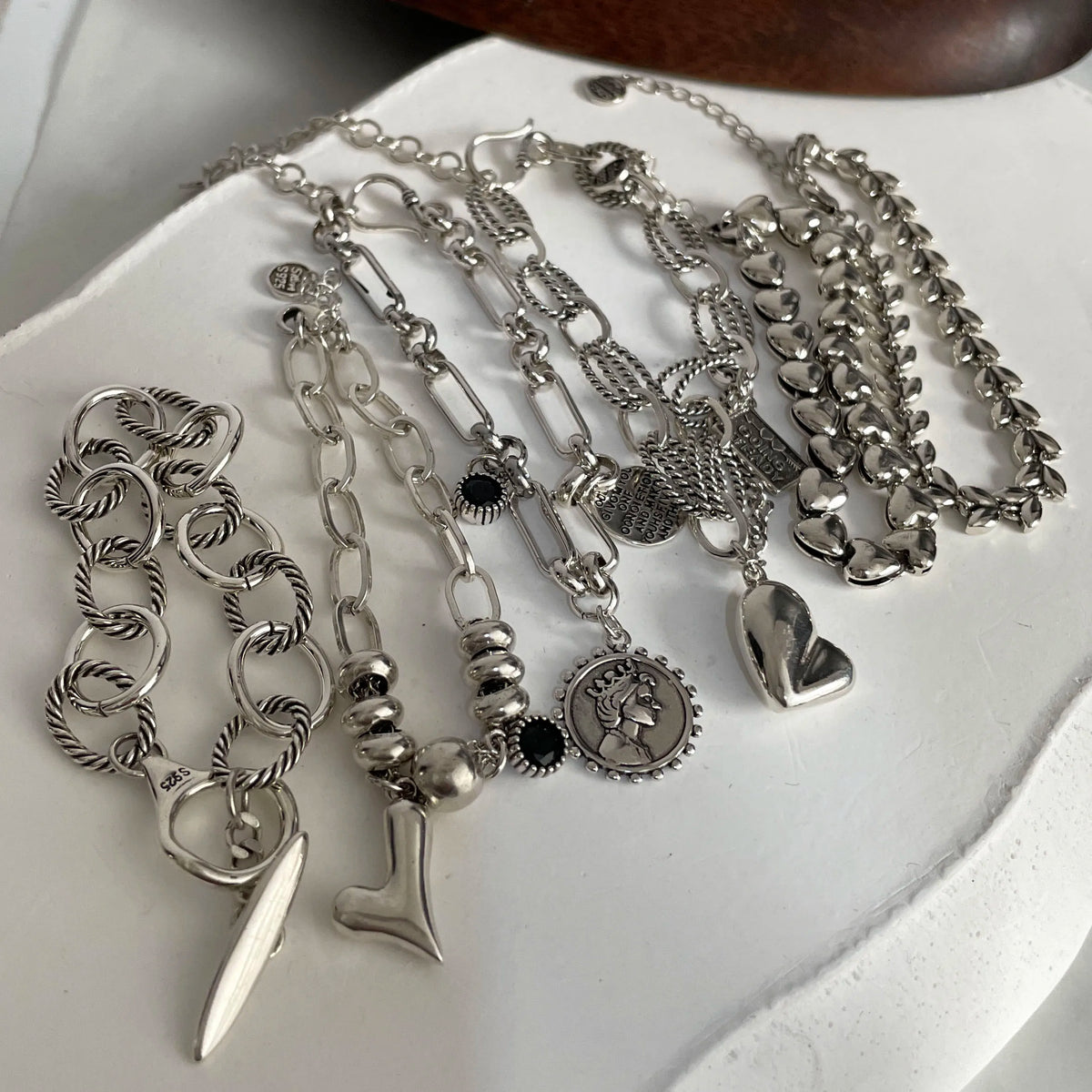 Sterling Silver Heart Chain Bracelet