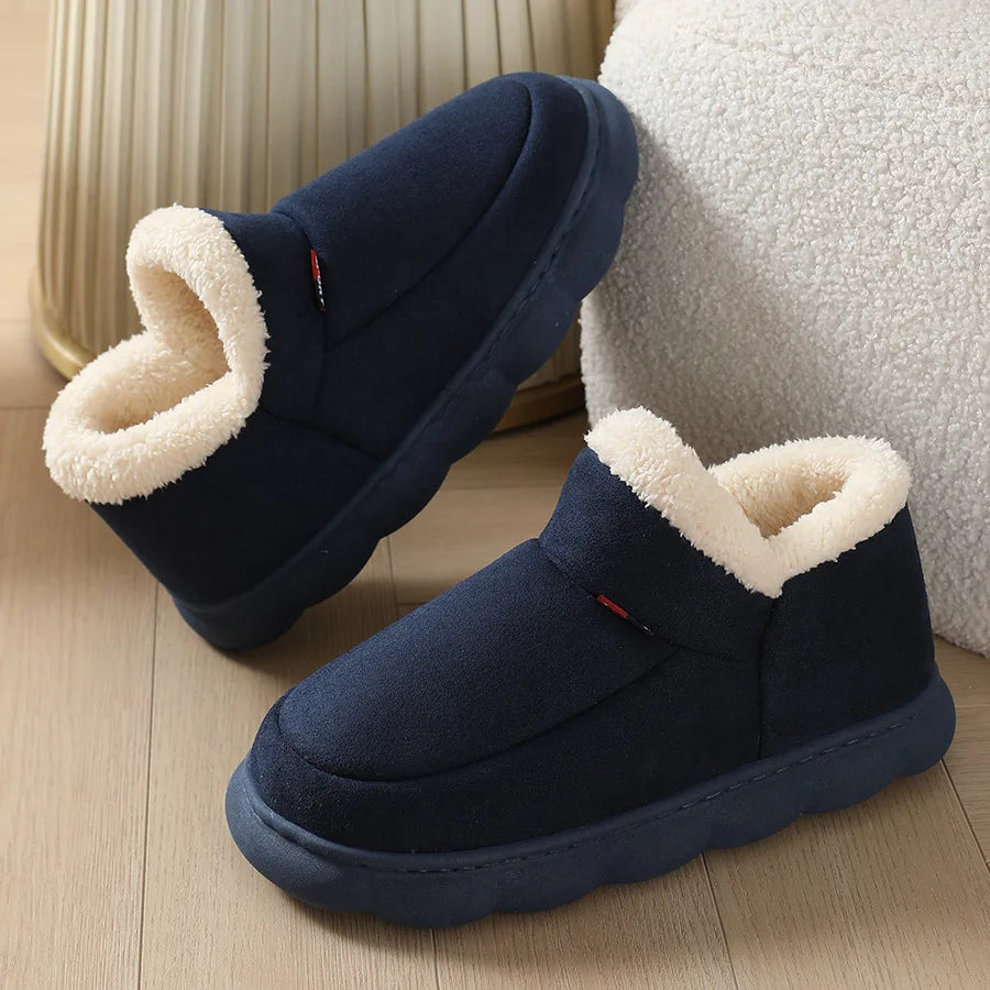 Men's Fluffy Ankle-Boot Slippers