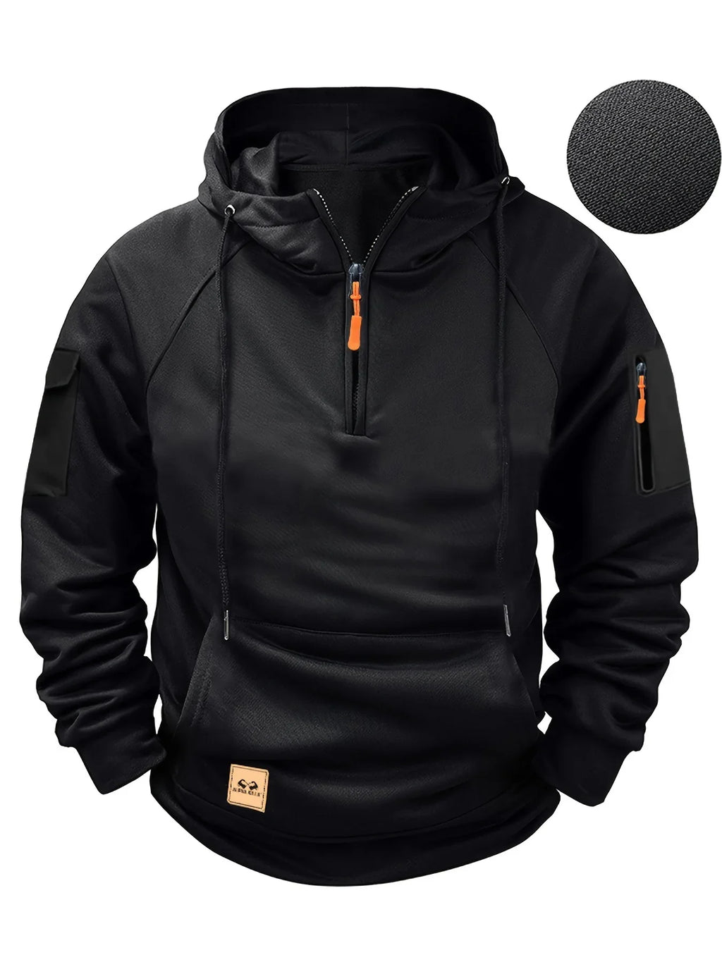 Men's Casual Sports Hoodie with Arm Pocket