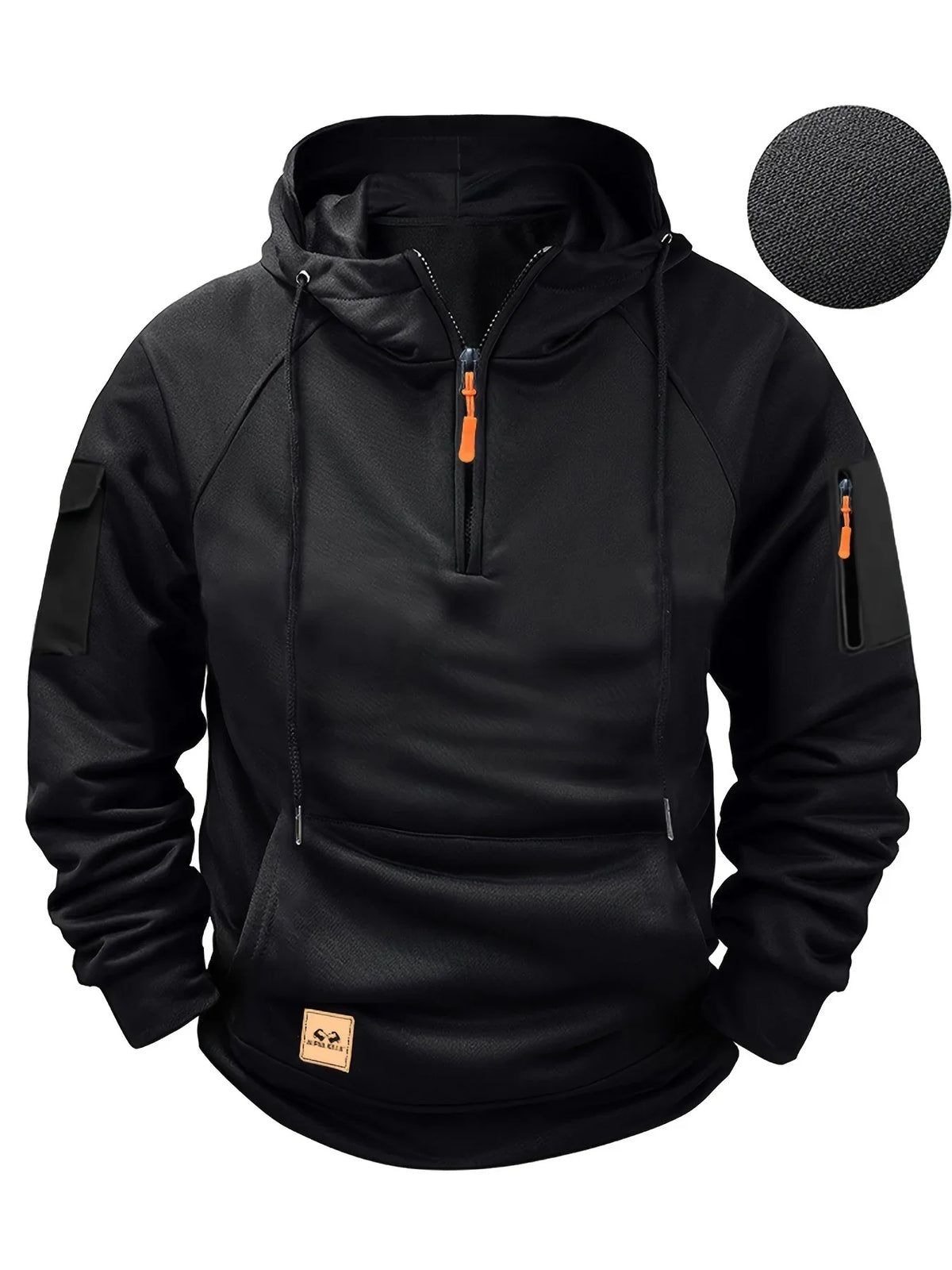 Men's Casual Sports Hoodie with Arm Pocket