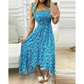 Women's Floral Tie-Strap Maxi Dress – Flowy Boho Summer Dress