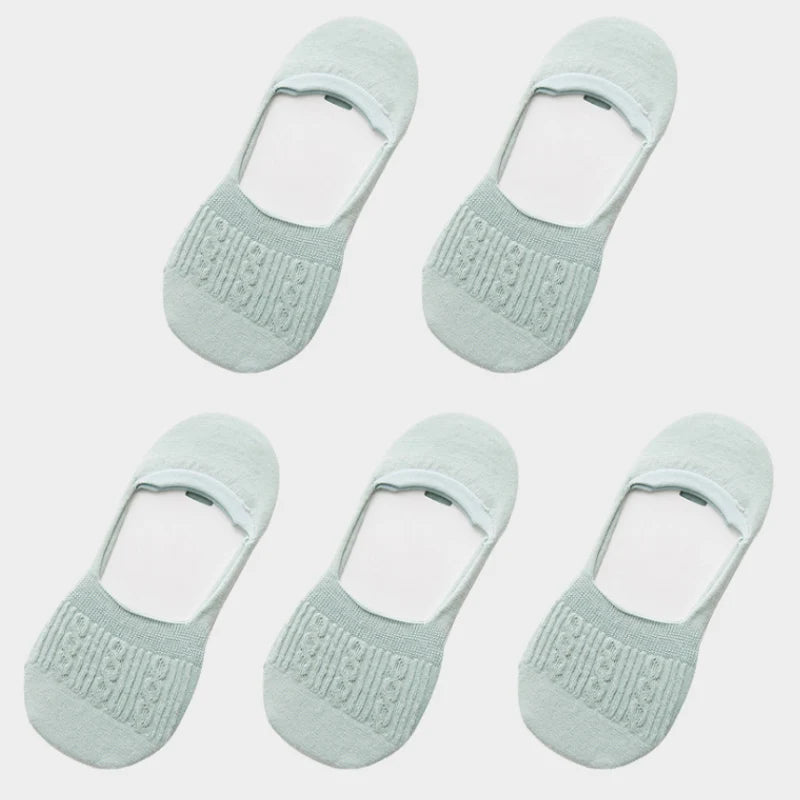 Women's Cotton Slipper Socks, 5-Pack