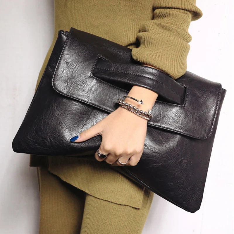 Women's PU Leather Laptop Messenger Bag