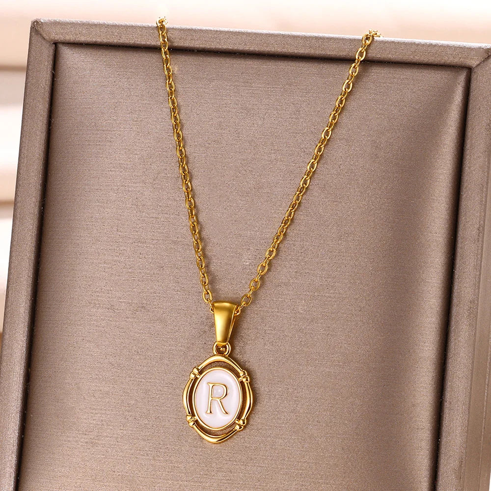 Women's Initial Letter Pendant Necklace (A–Z)