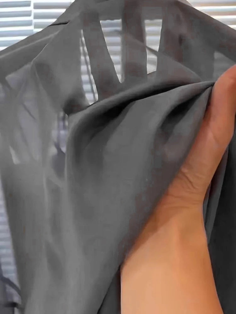 Plus Size Ice Silk Sheer Chiffon Blouse