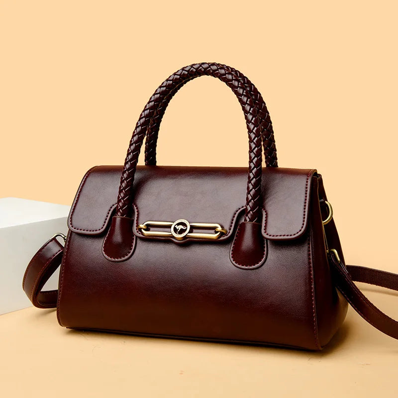 Women's PU Leather Messenger Shoulder Bag