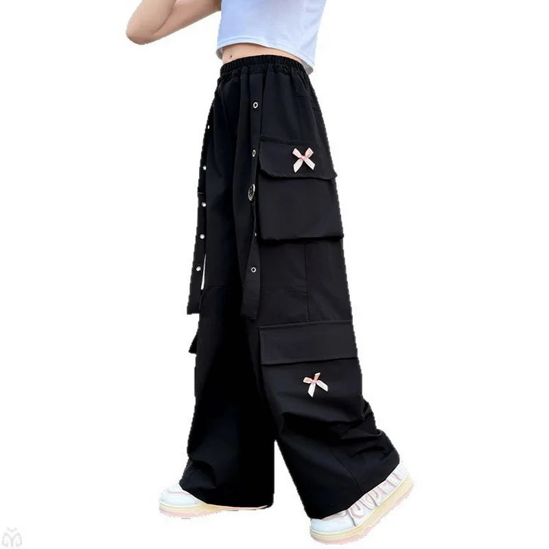 Girls' Cargo Pants with Side Pockets