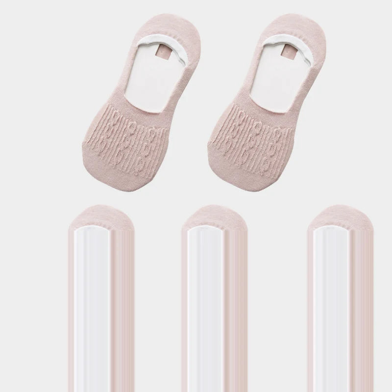 Women's Cotton Slipper Socks, 5-Pack