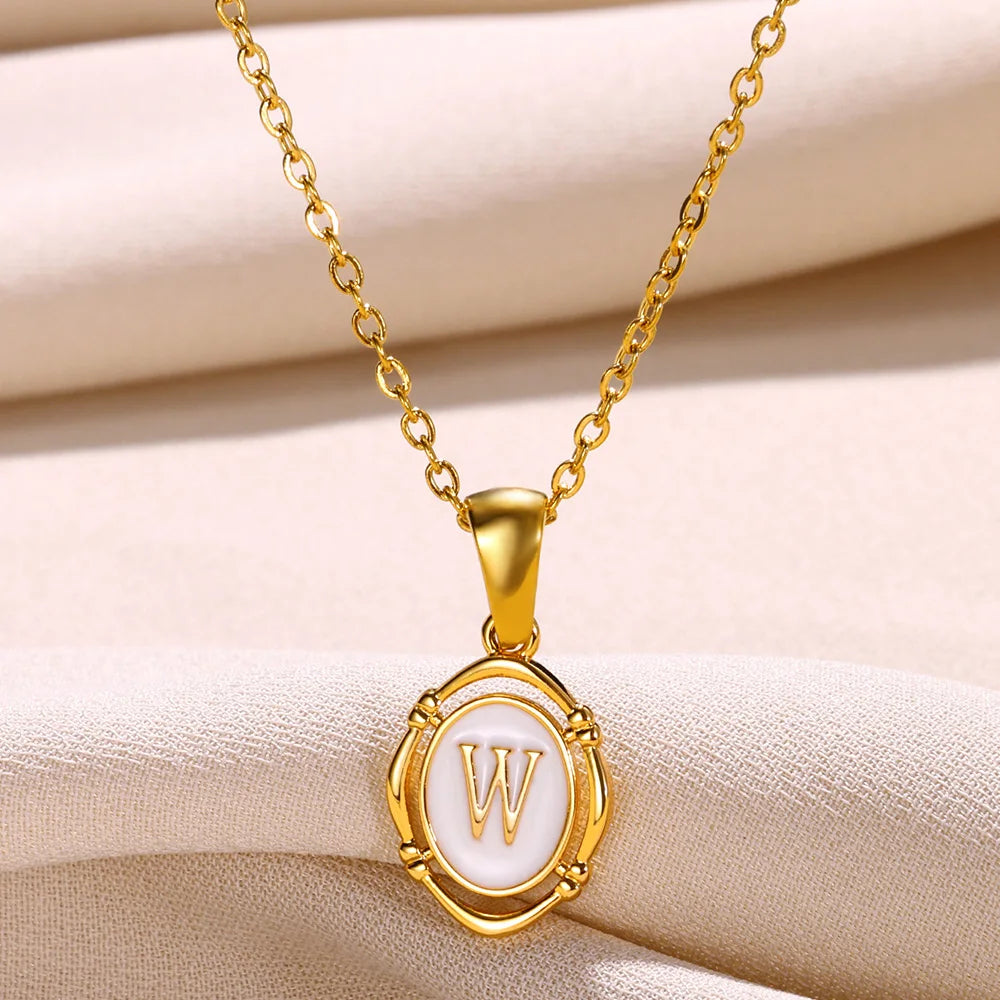 Women's Initial Letter Pendant Necklace (A–Z)