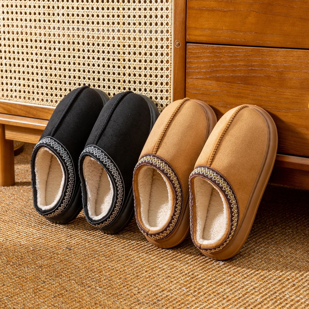 Men's Plush Fleece-Lined Slippers