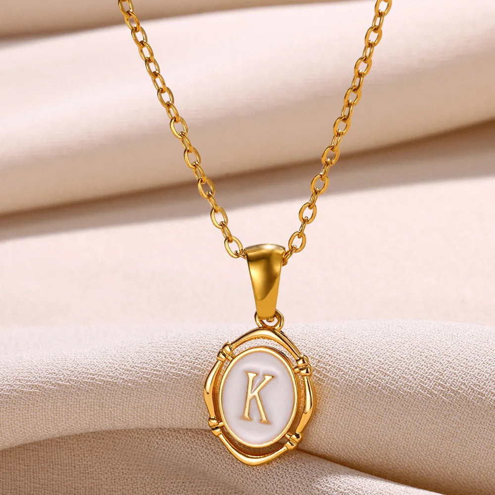 Women's Initial Letter Pendant Necklace (A–Z)
