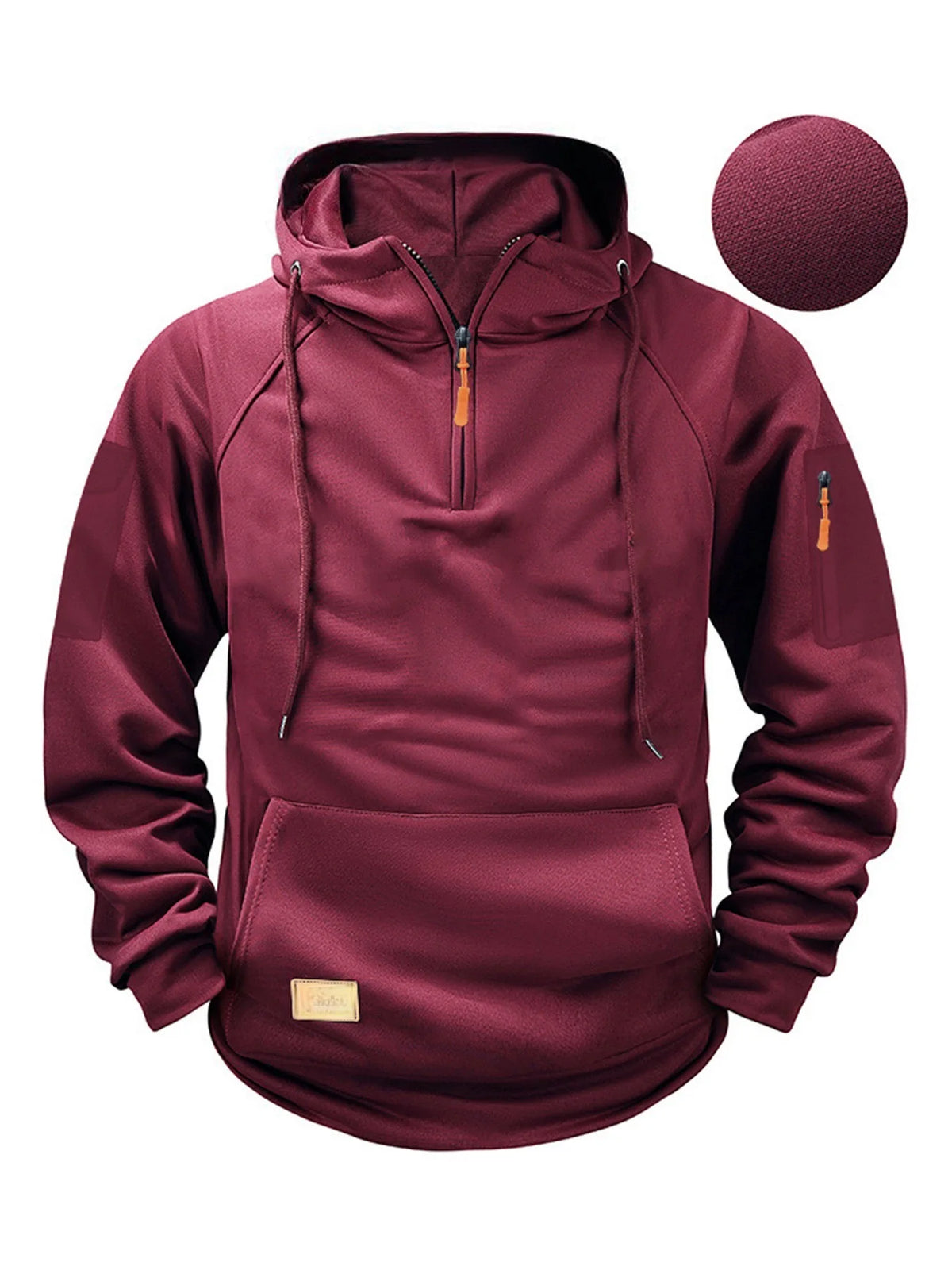 Men's Casual Sports Hoodie with Arm Pocket