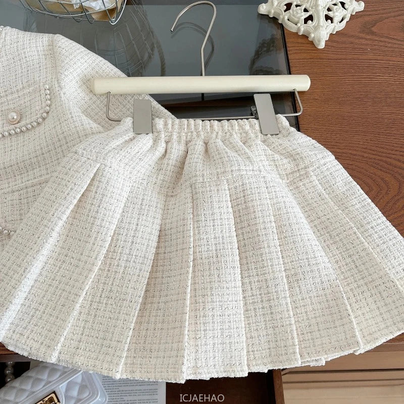 Teen Tweed Two-Piece Skirt Set