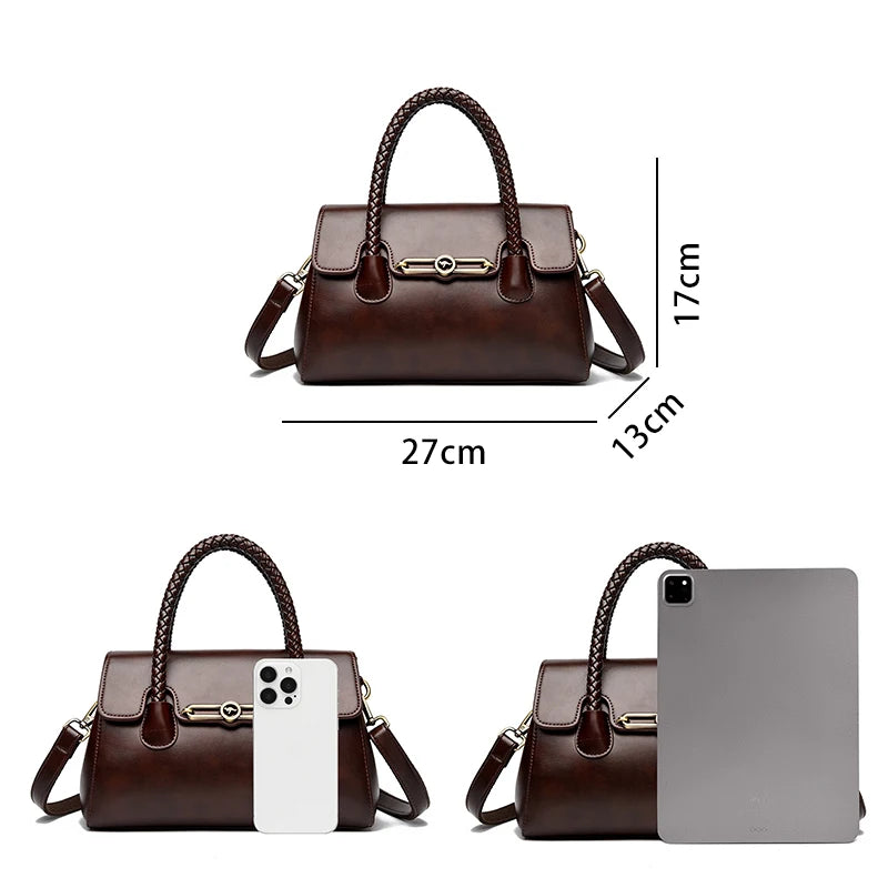 Women's PU Leather Messenger Shoulder Bag