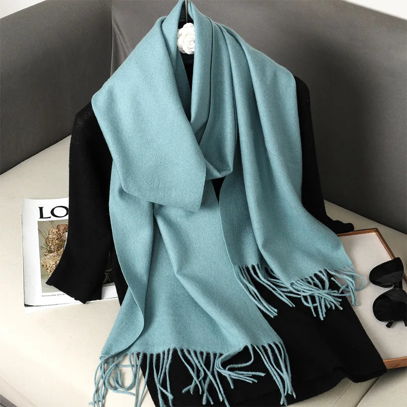 Women's Soft Pashmina Scarf with Tassels