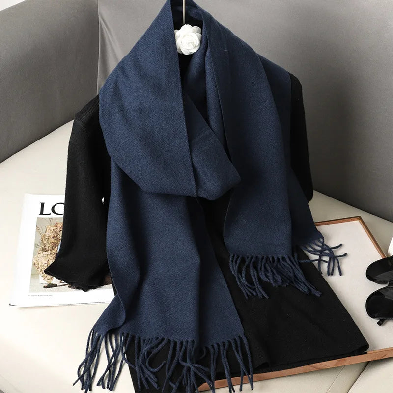Women's Soft Pashmina Scarf with Tassels