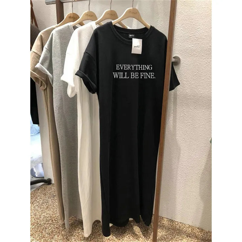 Everything Will Be Fine Letter-Print Nightshirt
