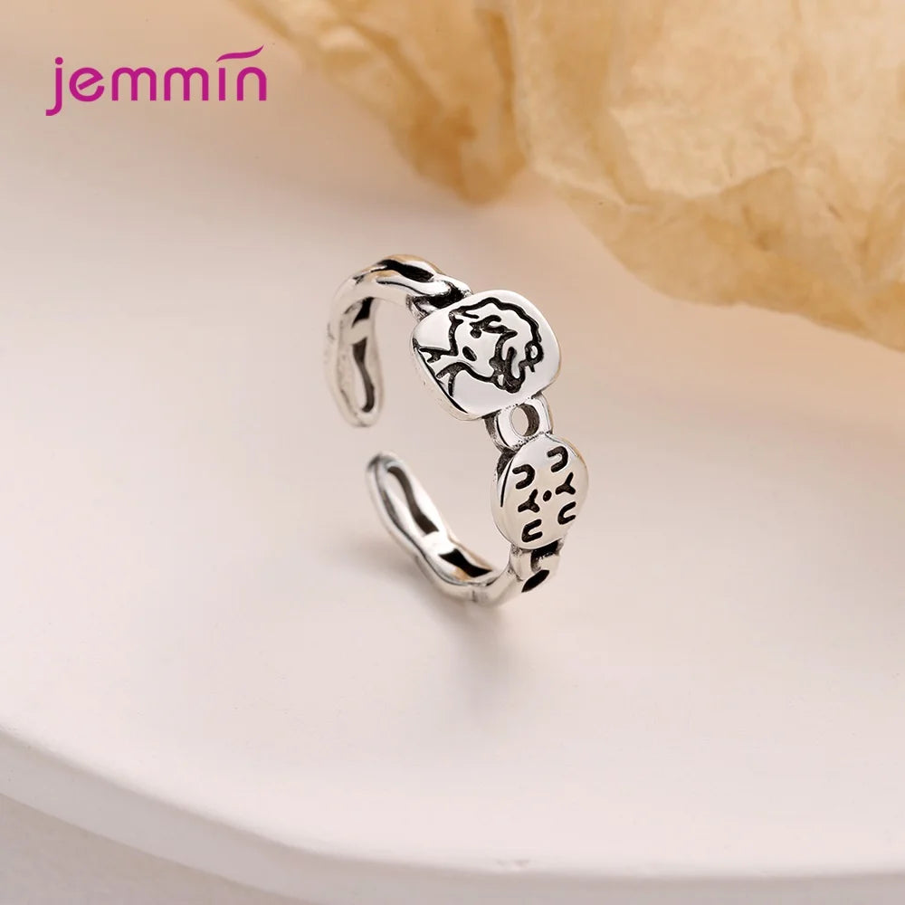 Adjustable Antique Sterling Silver Band Ring