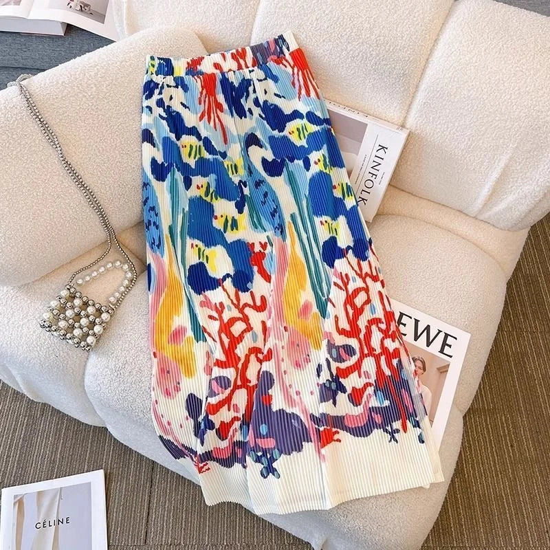 Women's Pleated A-Line Midi Skirt