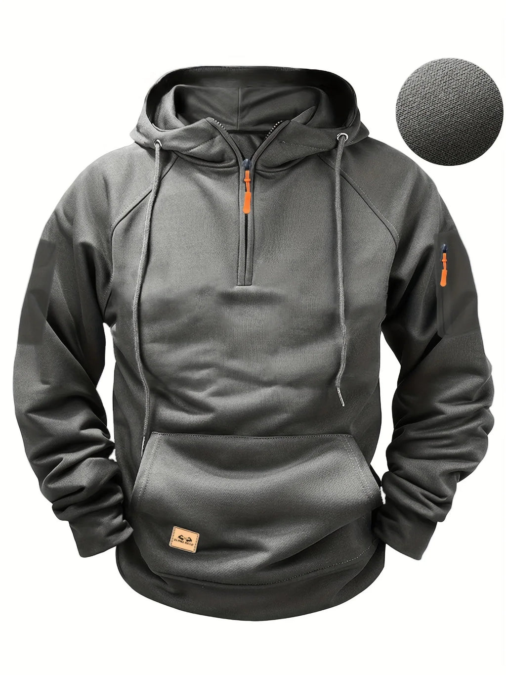 Men's Casual Sports Hoodie with Arm Pocket