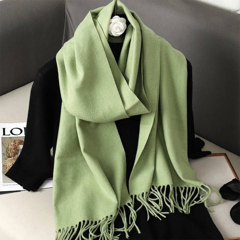 Women's Soft Pashmina Scarf with Tassels