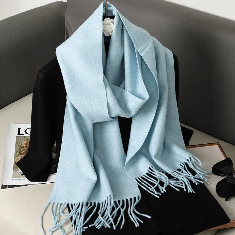 Women's Soft Pashmina Scarf with Tassels