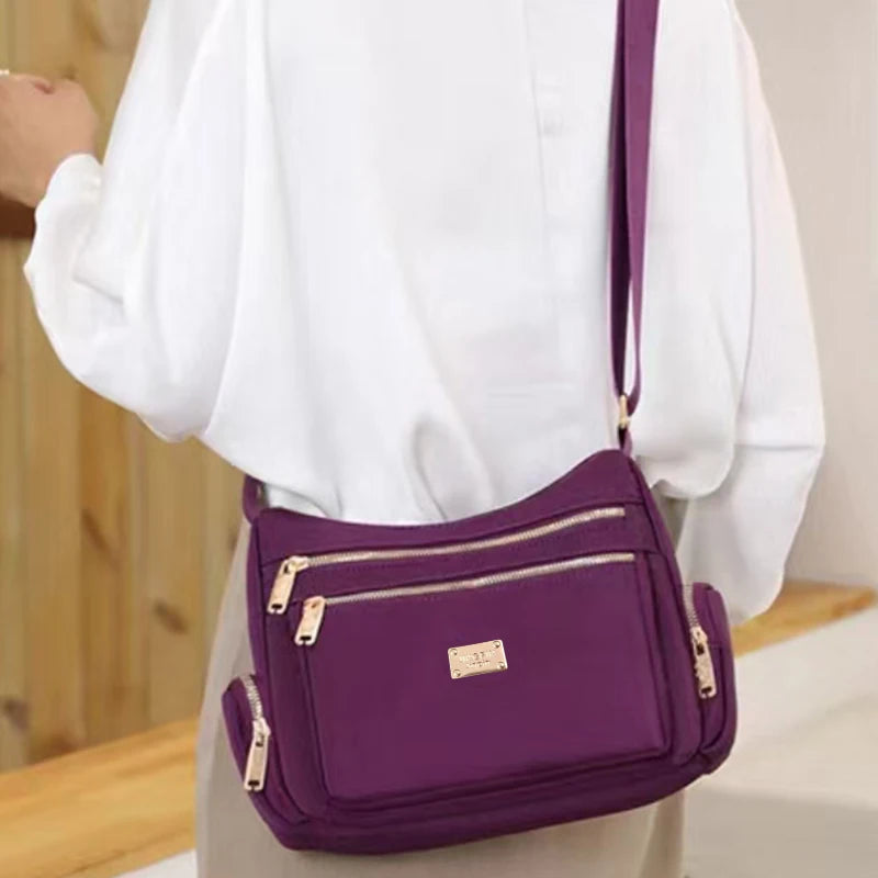 Women's Multi-Layer Zip Handbag