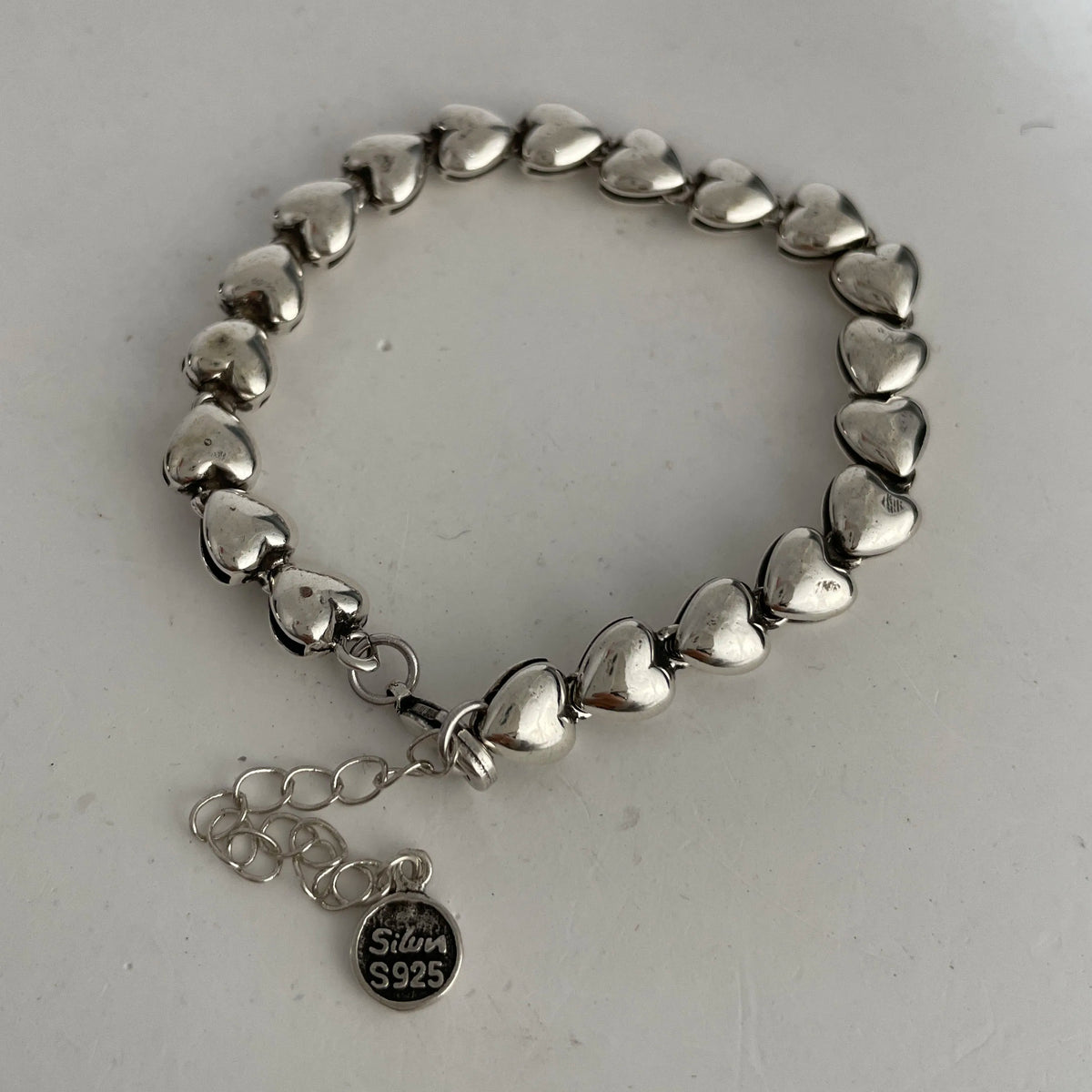 Sterling Silver Heart Chain Bracelet