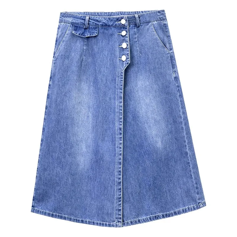 Women's High-Waist Wide-Leg Cropped Jeans