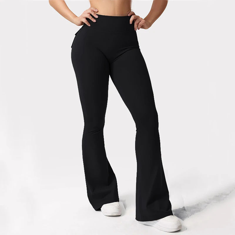 Women's Wide-Leg Yoga Leggings with Pockets
