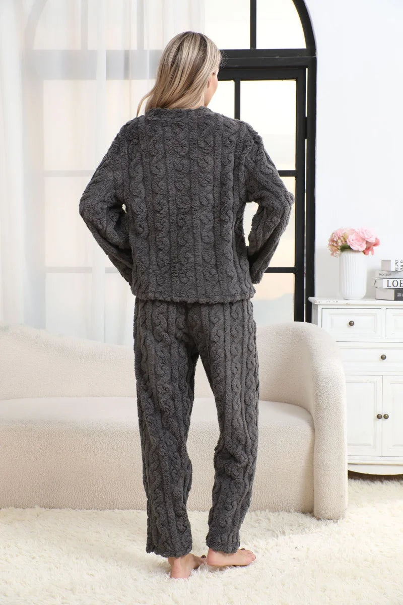 Women's Coral Velvet Thermal Pajama Set