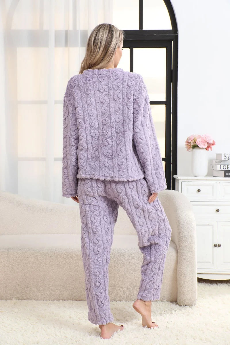 Women's Coral Velvet Thermal Pajama Set