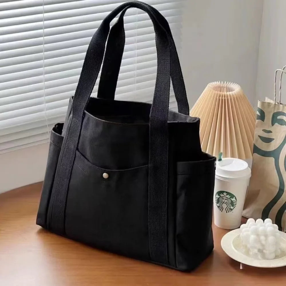 Large Canvas Tote Bag for Work and School