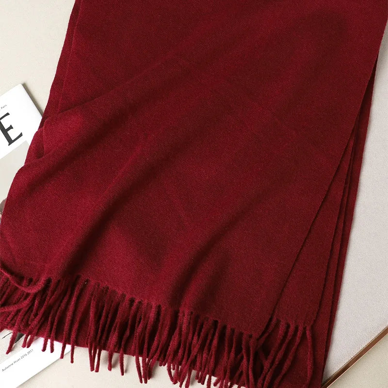 Women's Soft Pashmina Scarf with Tassels