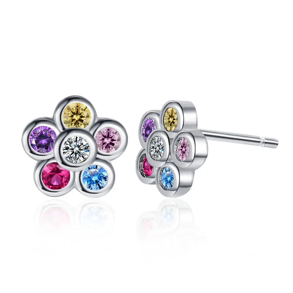 Sterling Silver Hollow Butterfly Stud Earrings
