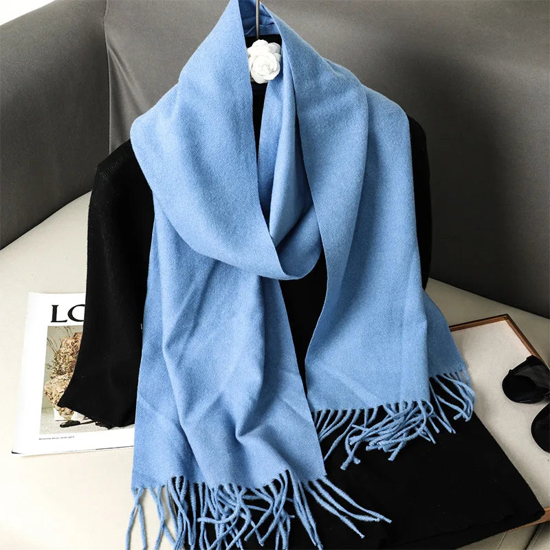 Women's Soft Pashmina Scarf with Tassels