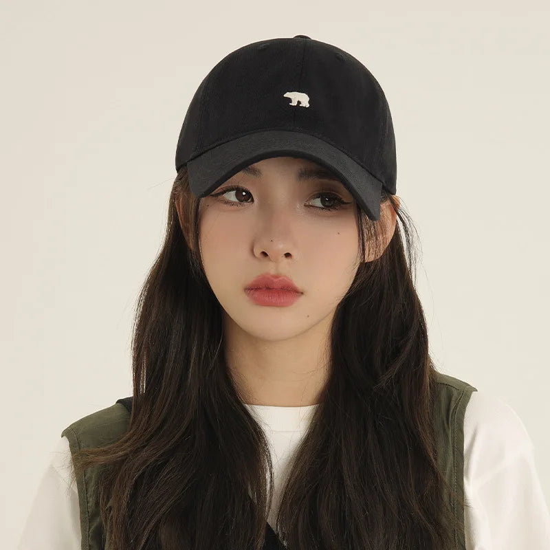 Cute Bear Embroidered Dad Cap