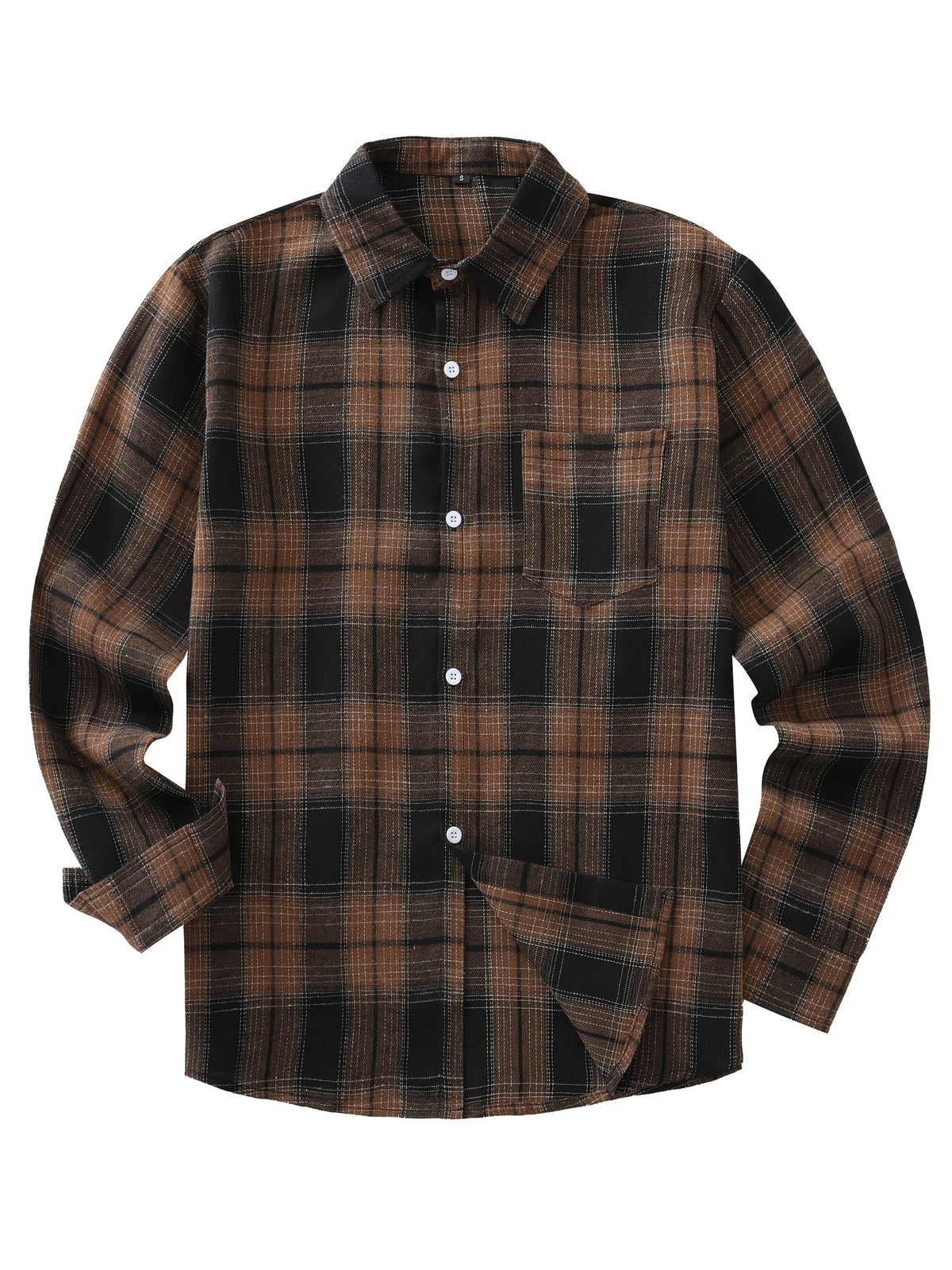 Men's Red Plaid Button-Down Shirt