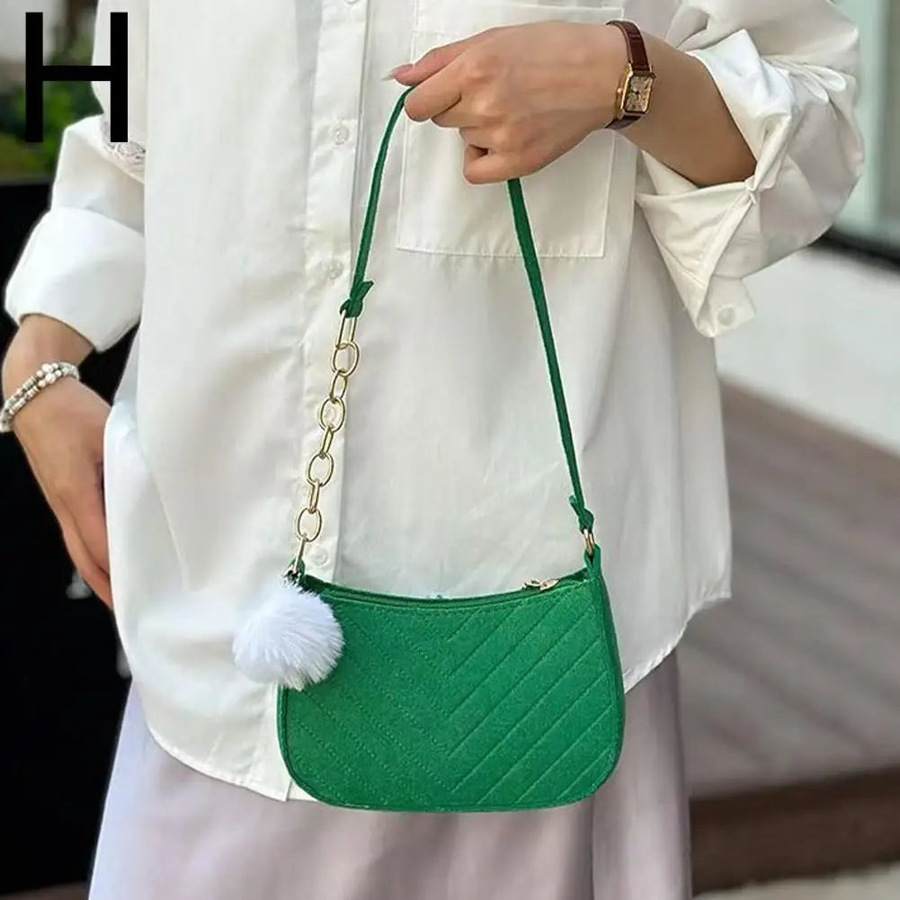 Women's Mini Felt Saddle Bag