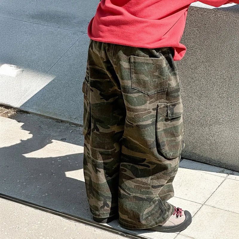 Kids Camo Cargo Pants