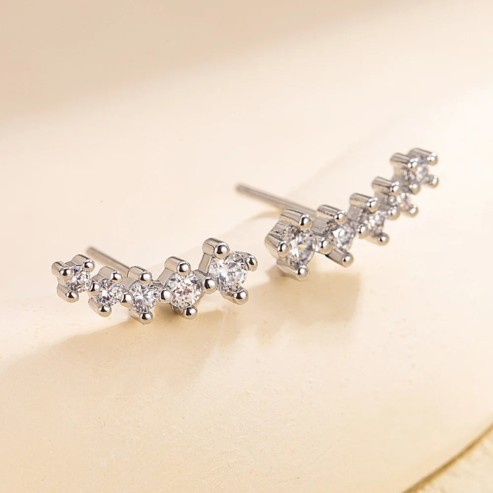 Sterling Silver Hollow Butterfly Stud Earrings