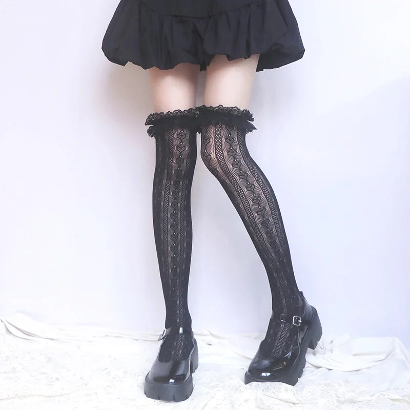 Thigh-High Lace Leg Warmers (2-Pack)