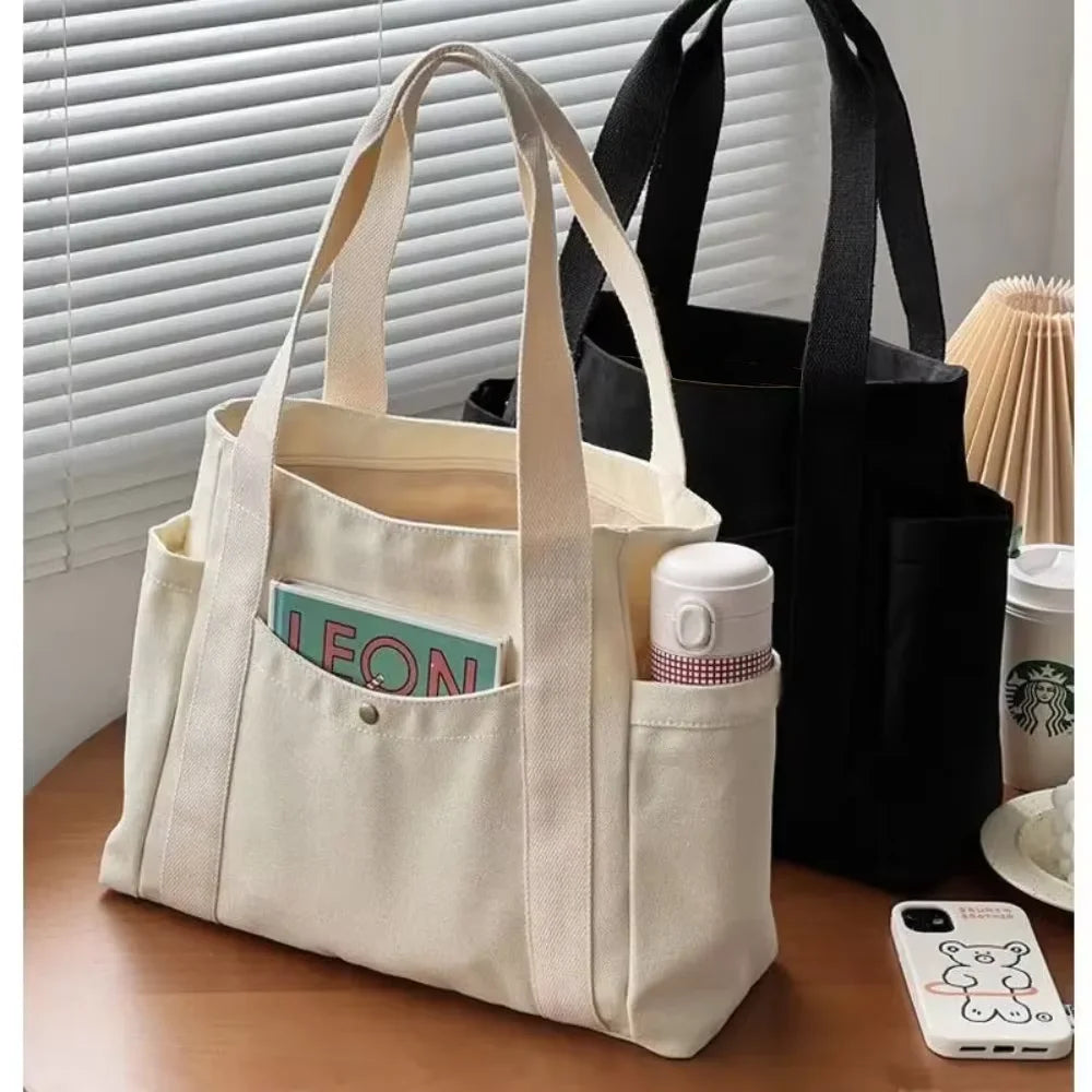 Large Canvas Tote Bag for Work and School