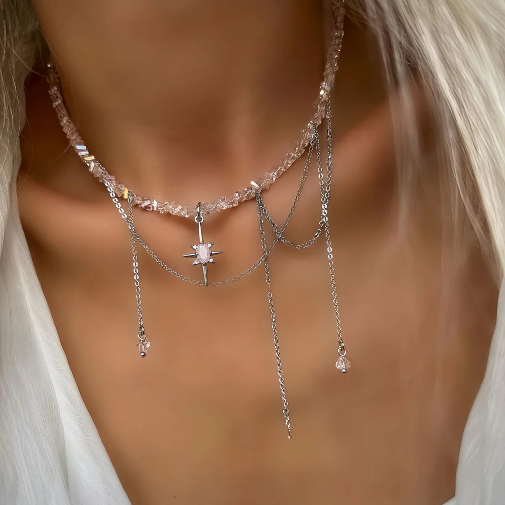Women's Minimalist Pearl Tassel Necklace