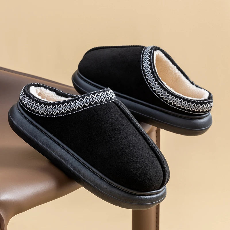 Men's Plush Fleece-Lined Slippers