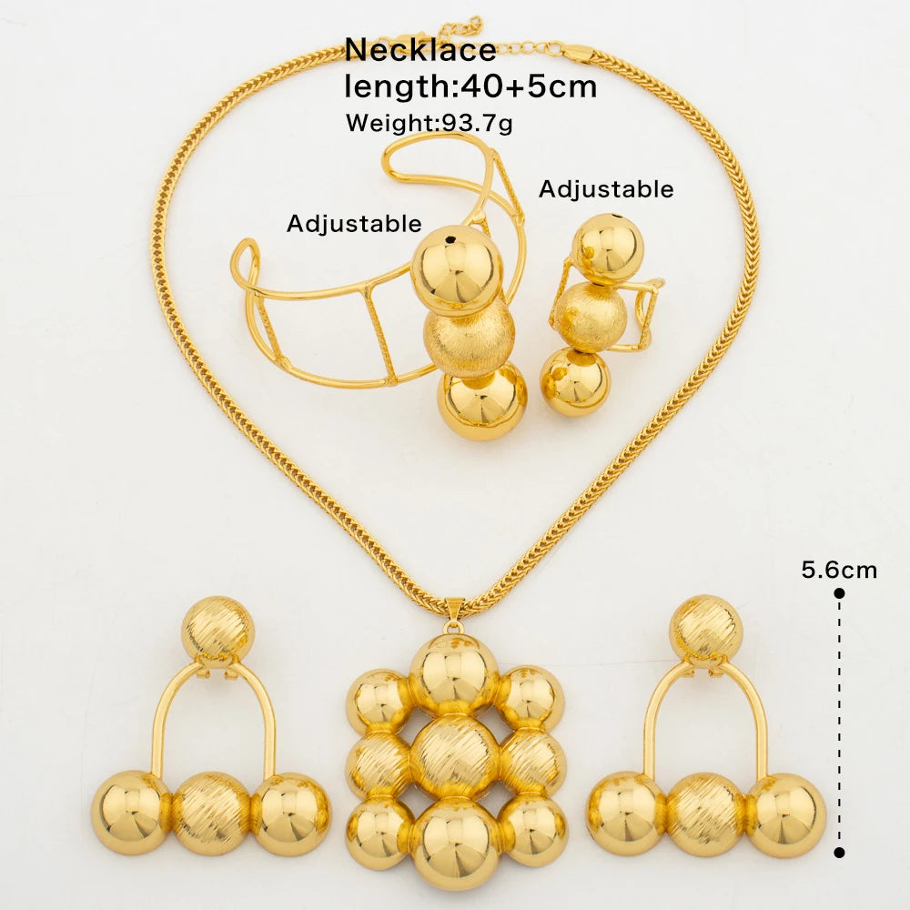 Women's Luxury Crystal Pendant Necklace & Earring Gift Set