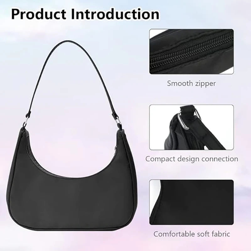 Women's Nylon Underarm Shoulder Bag