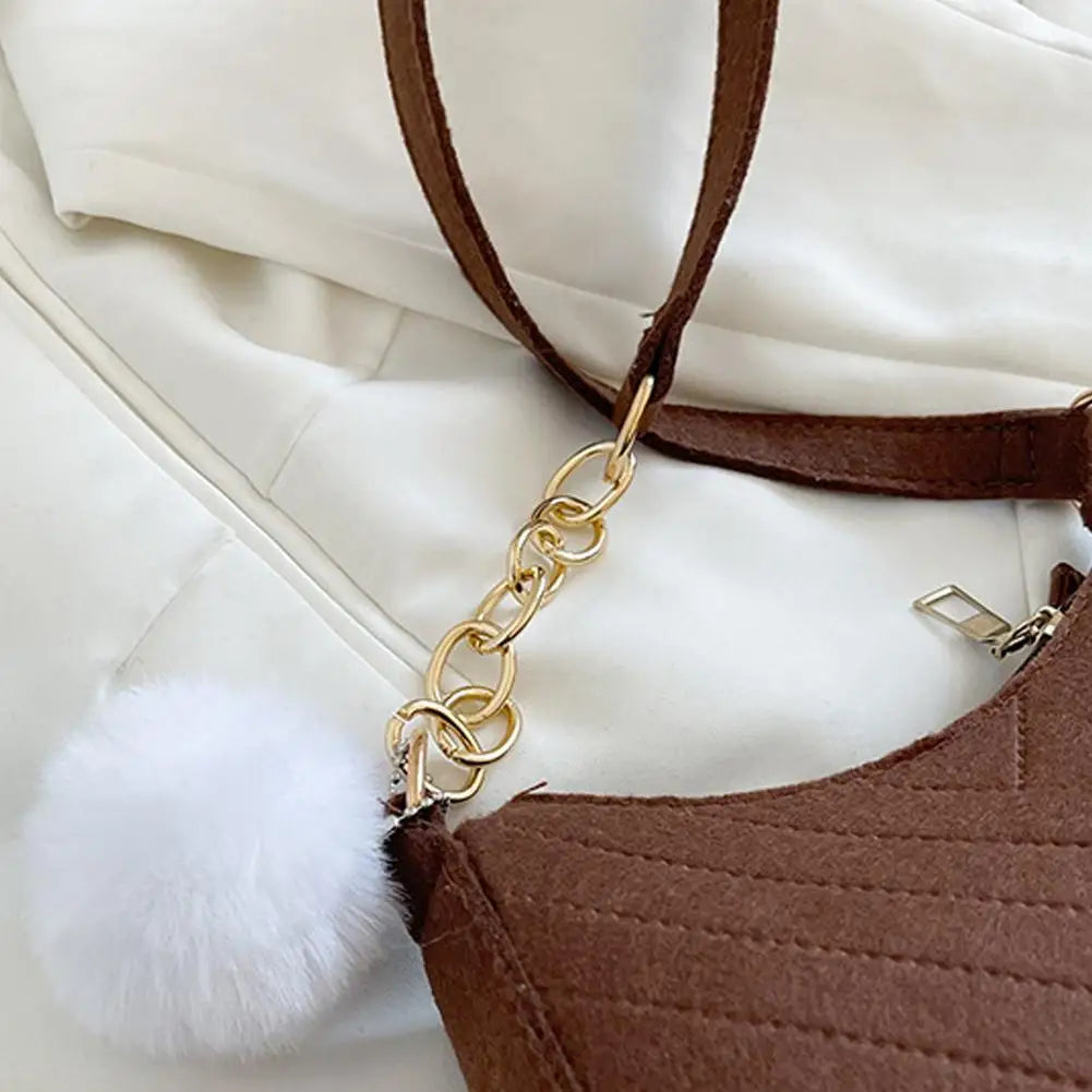Women's Mini Felt Saddle Bag