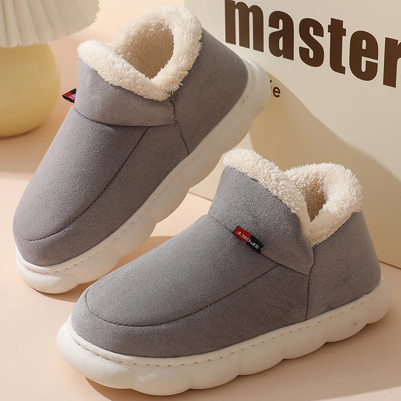 Men's Fluffy Ankle-Boot Slippers