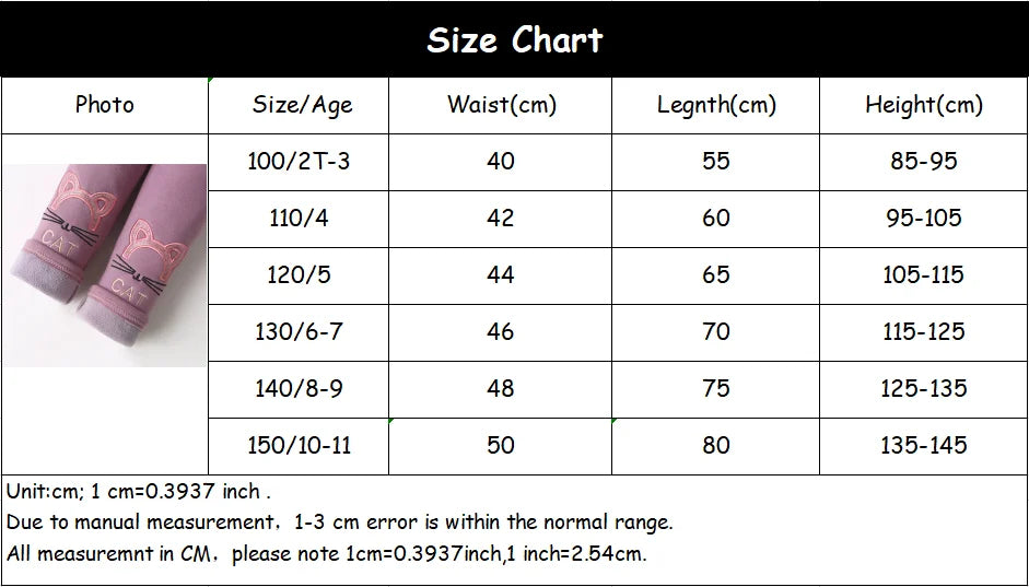 Girls Winter Velvet-Lined Leggings